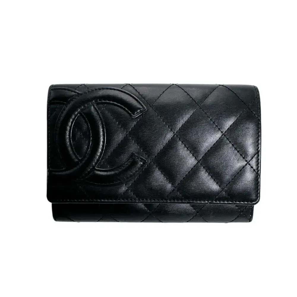 CHANEL Black Leather Wallet